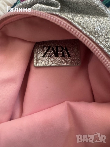ZARA раница блестяща – сребристо/розова, снимка 2 - Раници - 52433724