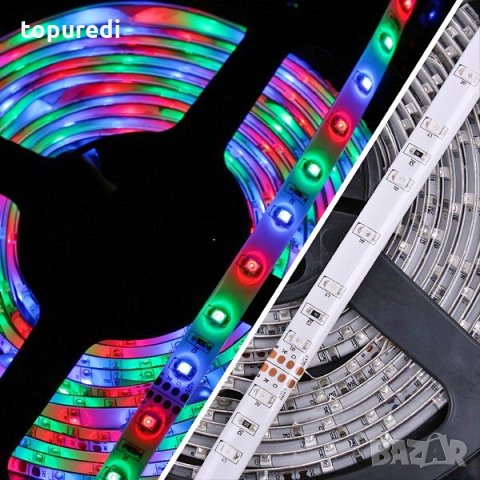 LED RGB цветна диодна лента 5м, снимка 1 - Лед осветление - 28078016