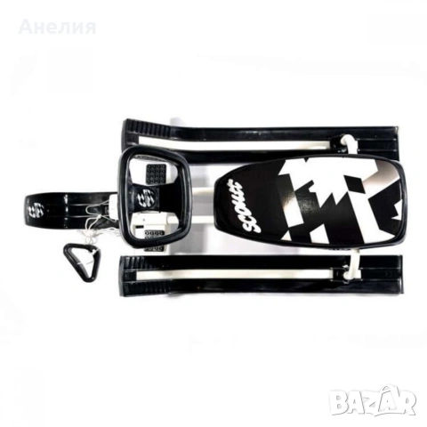 Зимна шейна с кормило, предни и задни ски и метална спирачка Mustang, снимка 7 - Зимни спортове - 53035261