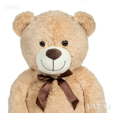 Кафяво гигантско плюшено мече с панделка 100 см S _1232227, снимка 2 - Плюшени играчки - 48500140