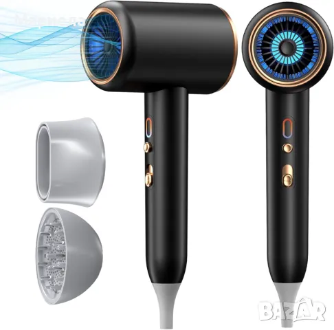 Мощен Сешоар 2400W / 60000 RPM / Компактен Сешоар, снимка 3 - Сешоари - 49794195