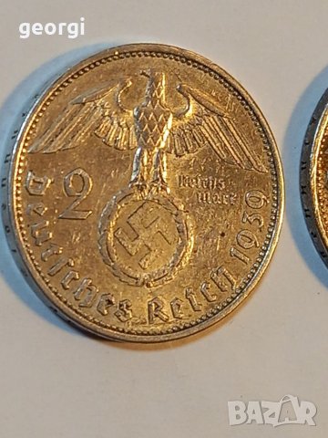 Сребърна монета 2 райх марки свастика , снимка 6 - Нумизматика и бонистика - 39027425