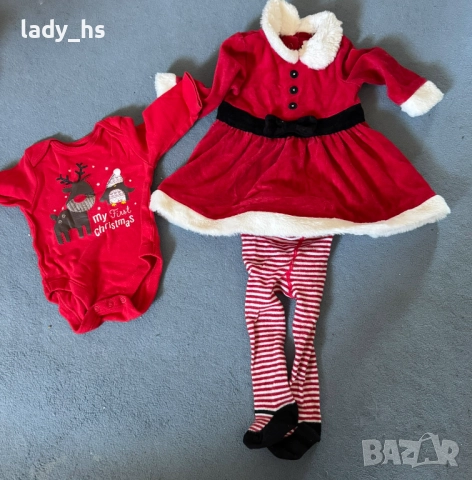 Коледен сет  за прекрасна госпожица C&A, снимка 2 - Комплекти за бебе - 52448598