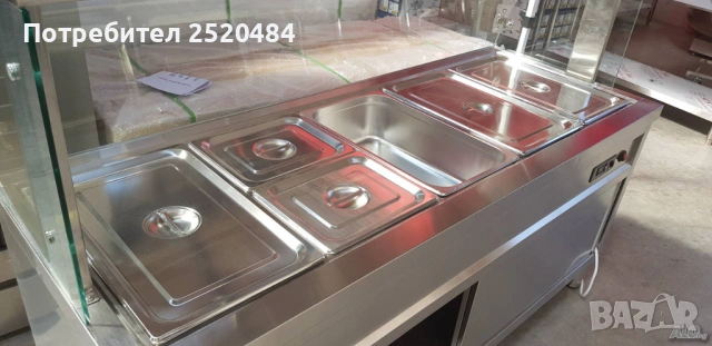 Топли витрини Бен Мари на водна баня 5 модела. Със стъклена витрина и гастронорми! ХИТ Цена 188,67€