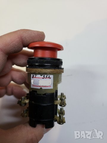 Български промишлен стоп бутон BT352  - стоп изключва, снимка 2 - Резервни части за машини - 39568173