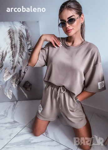 Дамски летен комплект / блуза + шорти FANGO, снимка 7 - Комплекти - 50622452