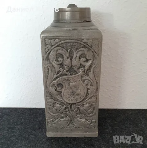 оловно калаян павур с орнаменти, снимка 2 - Антикварни и старинни предмети - 49609649