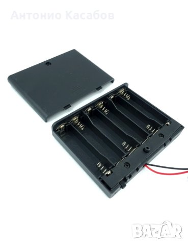 Гнездо за 6 батерии AA R6 с превключвател 9V