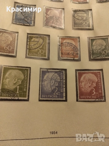 Теодор Хойс 1954 г., снимка 3 - Филателия - 52251249