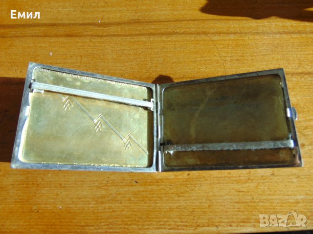 Посребрена табакера емайл 1-ви армейски артилерийски полк 1920-1928 , снимка 4 - Антикварни и старинни предмети - 27891881
