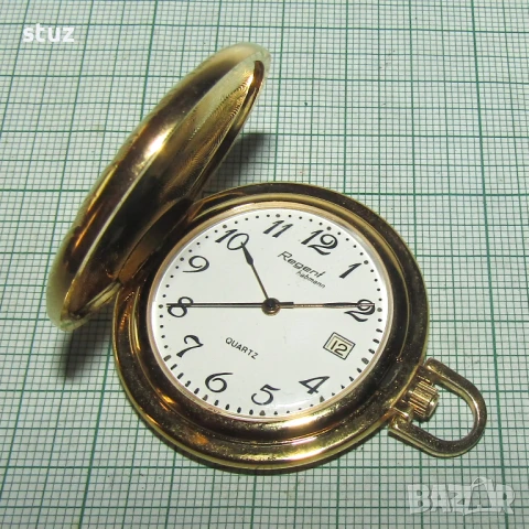 Швейцарски джобен часовник с датник Regent Habmann, снимка 1