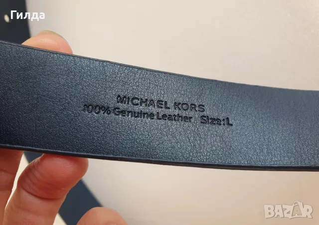 Michael Kors колан от естествена кожа L наличен, снимка 5 - Колани - 47360201