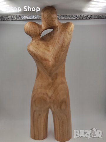 Голяма фигура от манго дърворезба влюбени свети валентин , снимка 4 - Декорация за дома - 43986876