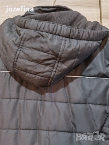 Зимно яке унисекс с качулка черно със светлоотразителни лентички, снимка 11 - Якета - 43329488