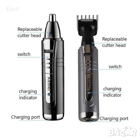 Акумулаторен тример за подстригване на коса и брада 2в1, снимка 3 - Тримери - 47730123