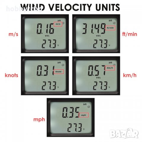 ANE-272 Цифров анемометър с термометър, снимка 8 - Други инструменти - 33459486