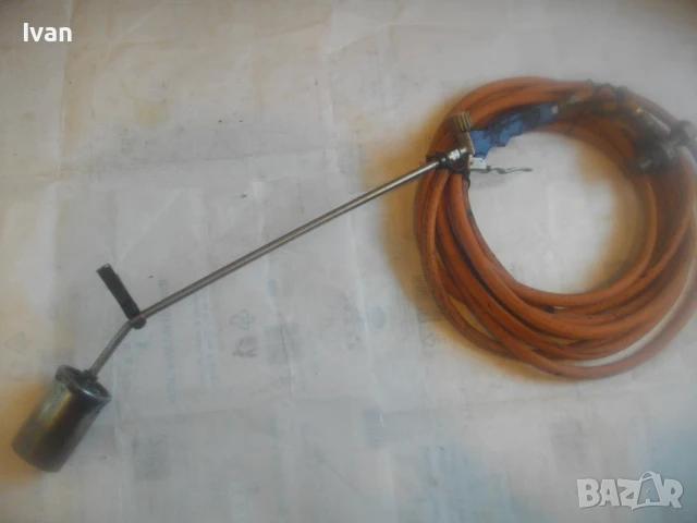 77см Немска газова горелка за покриви и хидроизолации пълен комплект с маркуч 5м и редуцир вентил