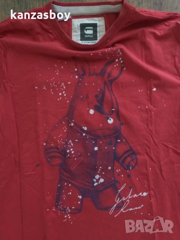 g star g-no r t s/s - страхотна мъжка тениска ЦВЯТ ЧЕРВЕН , снимка 2 - Тениски - 33574005