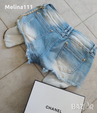 Продава дънков къс дамски панталон промо цена  хит модел, снимка 2 - Къси панталони и бермуди - 32970921