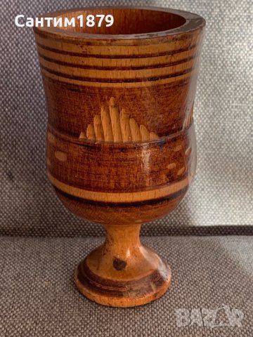 Стар дървен бокал,чаша, снимка 3 - Антикварни и старинни предмети - 43983419