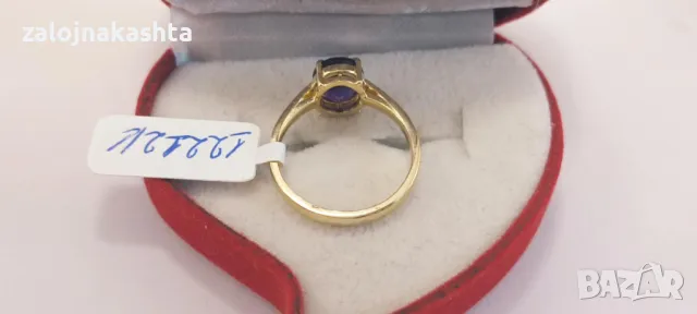 Нов-Златен пръстен с Естествен Аметист-3,25гр/14кр, снимка 6 - Пръстени - 48375700