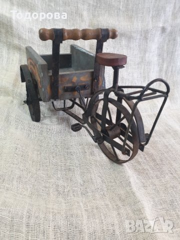 Старинна триколка, снимка 4 - Антикварни и старинни предмети - 40045447