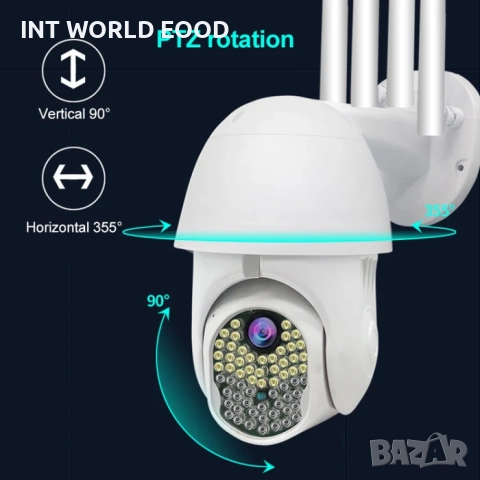 AL-63 LED 2MP 1080P HD WiFi IP Kамера Нощно виждане Детекция на движение, снимка 3 - IP камери - 52064023