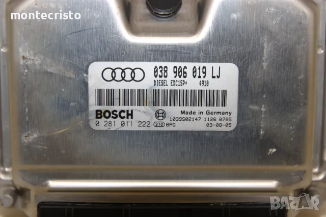 Моторен компютър Audi A4 B6 (2000-2004г.) 038906019LJ / 038 906 019 LJ / 0281011222 / 0 281 011 222, снимка 2 - Части - 50425280