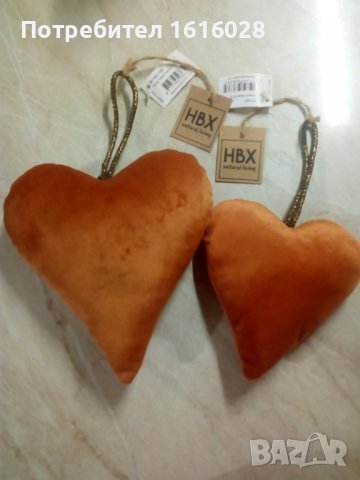 Коледна декорация - Плюшени сърца., снимка 10 - Декорация за дома - 38453293