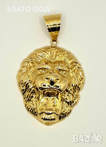 Златен синджир с медальон ЛЪВ -14К, снимка 7 - Колиета, медальони, синджири - 43146650
