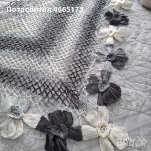 Дамски Шал меланж , снимка 2 - Шалове - 53025238