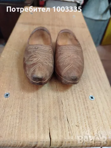 Стари малки дървени обувки , снимка 6 - Антикварни и старинни предмети - 50007368