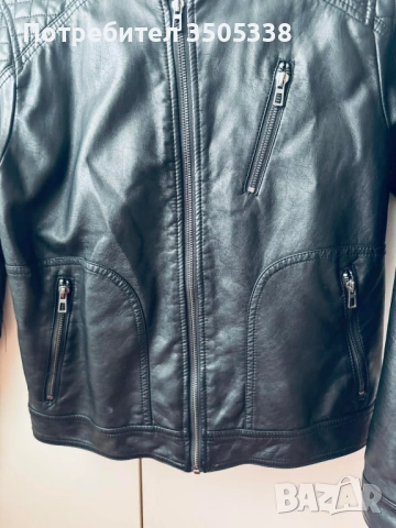 Кожено яке Zara за момиче 11–12 г. (152 см) – еко кожа, снимка 6 - Детски якета и елеци - 53012279