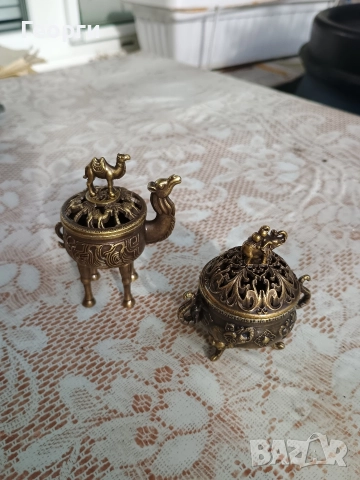 Две метални кандила, снимка 6 - Антикварни и старинни предмети - 52581799