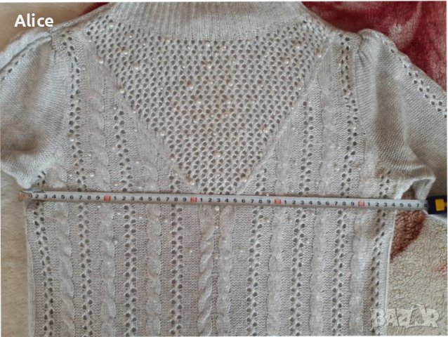 Дамски сив пуловер, марка "WHITE HOUSE BLACK MARKET" - S/M , снимка 4 - Блузи с дълъг ръкав и пуловери - 37756640