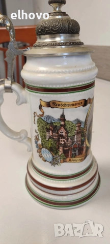 Немска керамична халба#2, снимка 5 - Антикварни и старинни предмети - 53365073