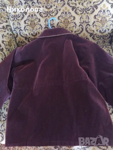 Тъмно кафяво,кадифено яке за момче., снимка 3 - Детски якета и елеци - 47384491