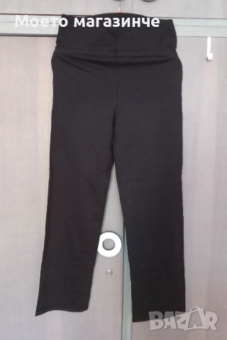 Черен памучен анцуг за бременна размер M/L, снимка 3 - Дрехи за бременни - 52076582