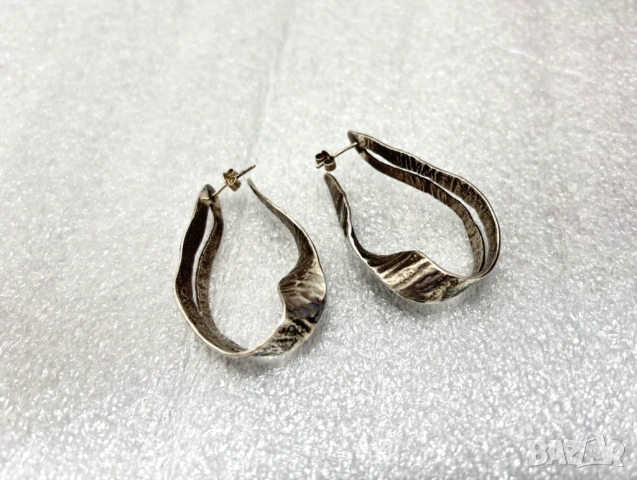 Сребърни Обеци (проба 925)-15,69 грама, снимка 3 - Обеци - 53518831