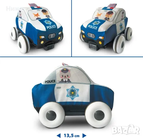 Полицейска кола с дистанционно, изработена от мек текстил , снимка 3 - Коли, камиони, мотори, писти - 47897217