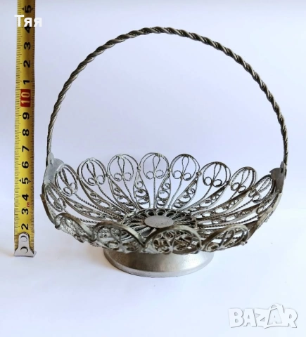 Бронзова кошничка/фруктиера ФИЛИГРАН, снимка 5 - Други ценни предмети - 52844779