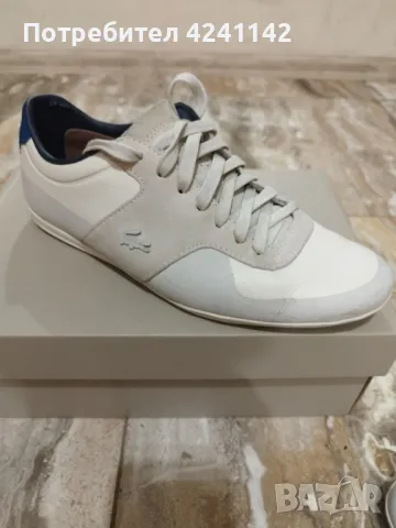 Обувки Lacoste /бели/ TURNIER 117 1 CAM OFF WHT LEATHER/SUEDE, снимка 6 - Спортно елегантни обувки - 47315234