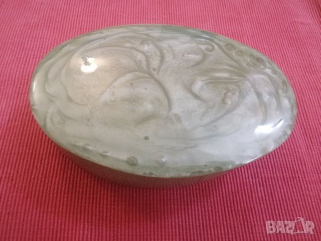 Кутия за бижута от зелен каталин СССР. , снимка 3 - Антикварни и старинни предмети - 32813754