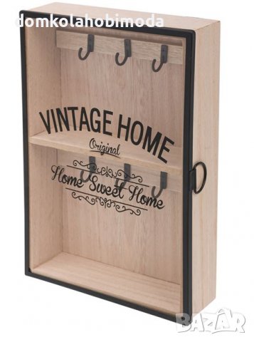 Дървена Кутия за ключове,20x30x6 см, снимка 3 - Декорация за дома - 39808012