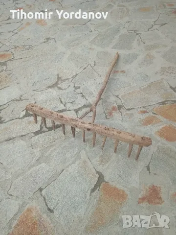 Стар дървен търмък., снимка 3 - Антикварни и старинни предмети - 47407208