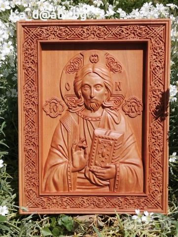 Икона на Св. Георги Победоносец авторска дърворезба, снимка 2 - Икони - 43468864