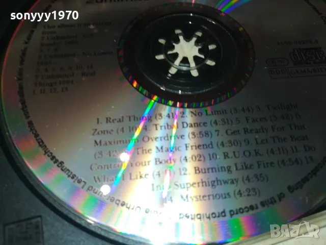 2 UNLIMITED CD 2303251923, снимка 11 - CD дискове - 49609651