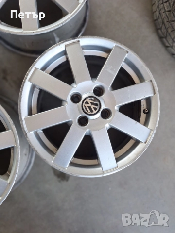ОРИГИНАЛНИ АЛУМИНИЕВИ ДЖАНТИ ЗА ФОЛСВАГЕН -4Х100Х57-15 цола, снимка 5 - Гуми и джанти - 52064508