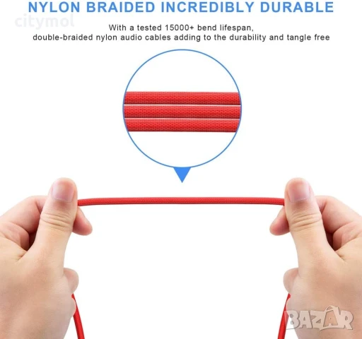 Кабел ENVEL USB C към AUX, найлонова оплетка, адаптер за слушалки тип C към 3,5 мм, аудио стерео за , снимка 7 - Кабели и адаптери - 51127653