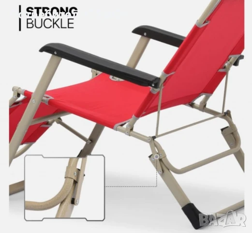 Голям Многофункционален сгъваем шезлонг-стол с възглавничка NS6012, снимка 7 - Градински мебели, декорация  - 49910686